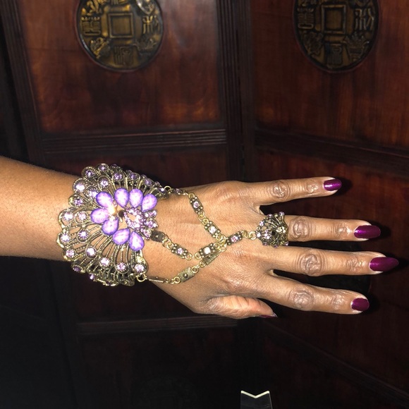 None Jewelry - Peacock bangle/ring bracelet